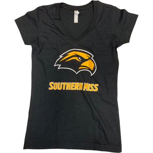 Southern Miss Women’s Golden Eagles V-Neck Medium 8/10 Black - Picture 1 of 1